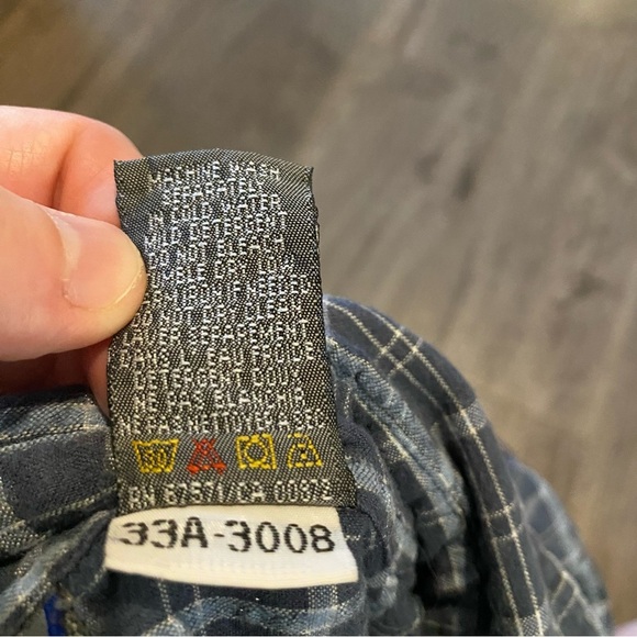 Vintage Alphanumeric button down long sleeve plaid shirt - Picture 3 of 11